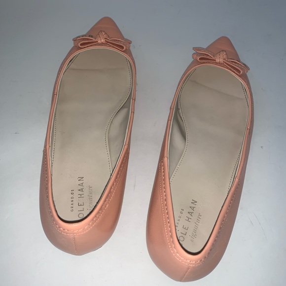 Cole Haan Pink Leather Pointy Toe Ballet Flats 8 - Picture 6 of 12
